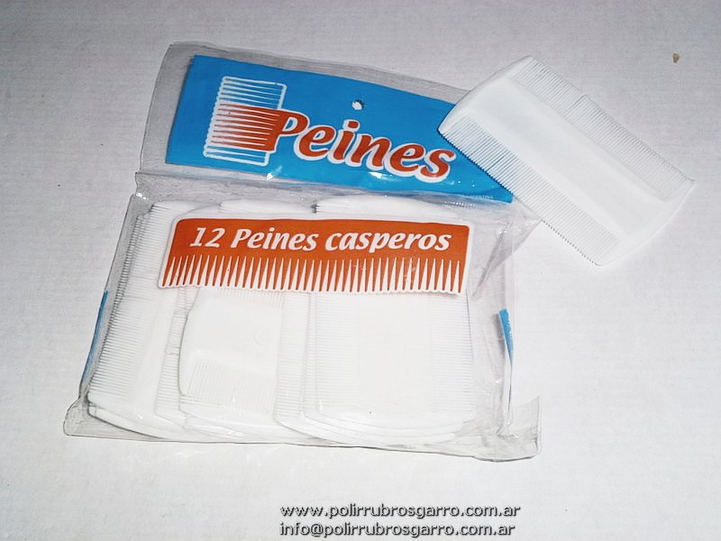 PEINE PIOJERO DOBLE PLASTICO 9CM X12 UNID