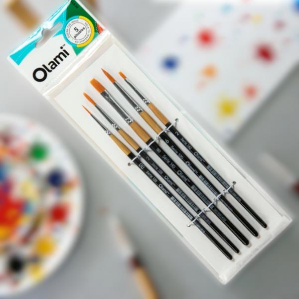 PINCEL ARTISTICA X 5 UNID SURTIDAS - OLAMI