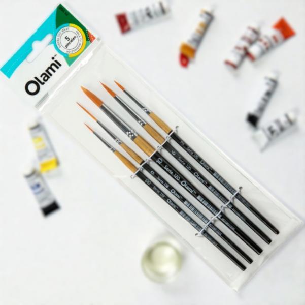 PINCEL ARTISTICA X 5 UNID REDONDAS SURT - OLAMI