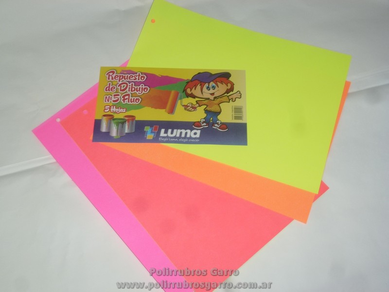 REPUESTO CANSON LUMA Nº 5 FLUO  X 5 HS