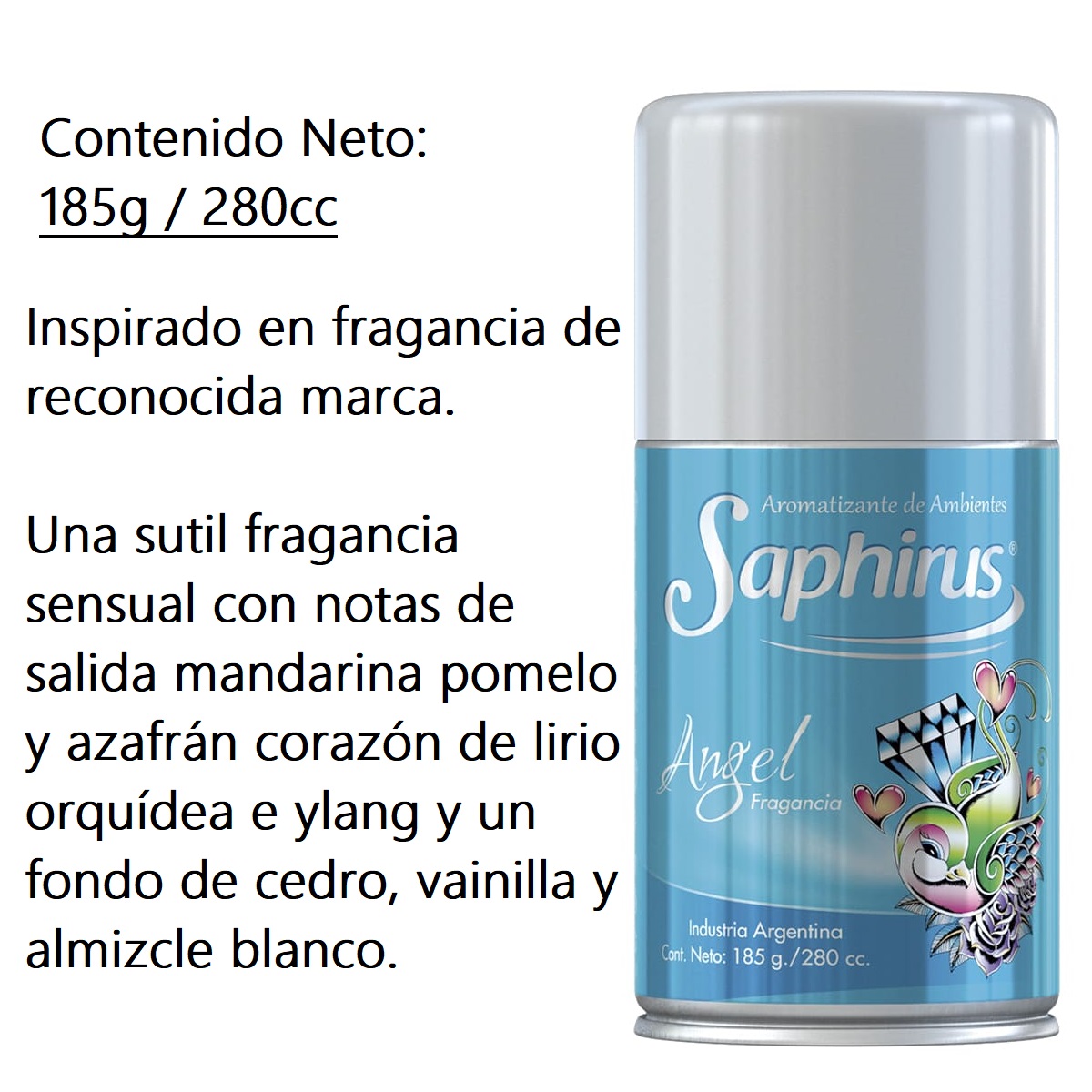 REP AROMATIZADO ANGEL 280CC SAPHIRUS