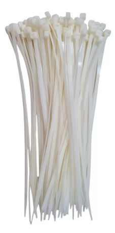 PRECINTOS 20CM X 4.8 DE ANCHO X 100UNID BLANCO