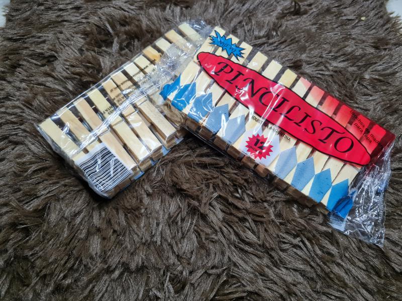 BROCHE MADERA P/ROPA X 12 UNID