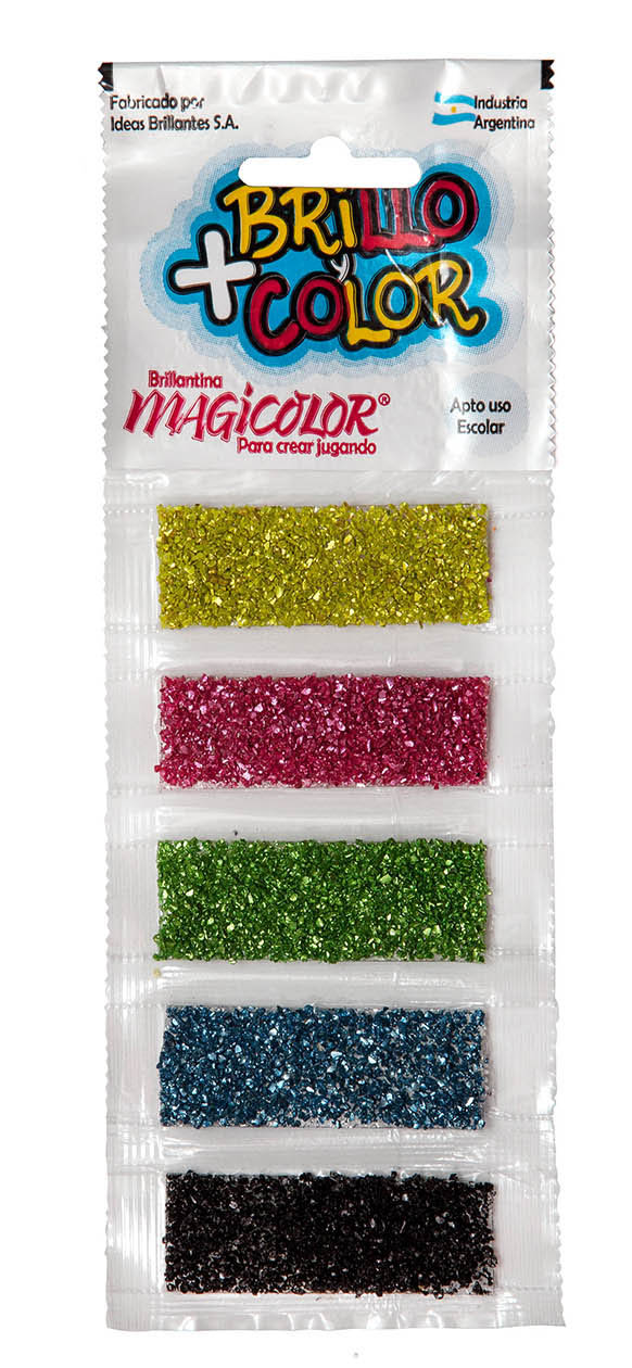 BRILLANTINA MAGICOLOR X 5 UNID (TIRA SURTIDAS)