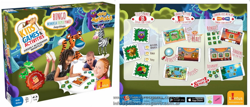 JUEGO INFANTIL BILINGUE + APP (ANIMALES)