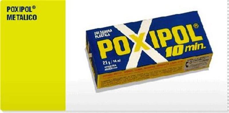 ADHESIVO POXIPOL 10 MIN METAL 21G/14 ML