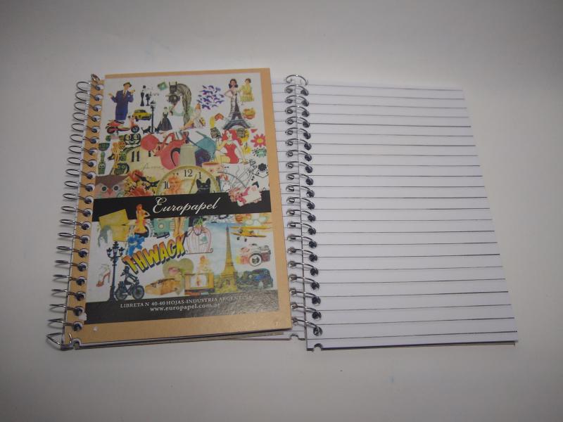 LIBRETA C/ESPIRAL Nº 30 - 40 HOJAS 12X8CM