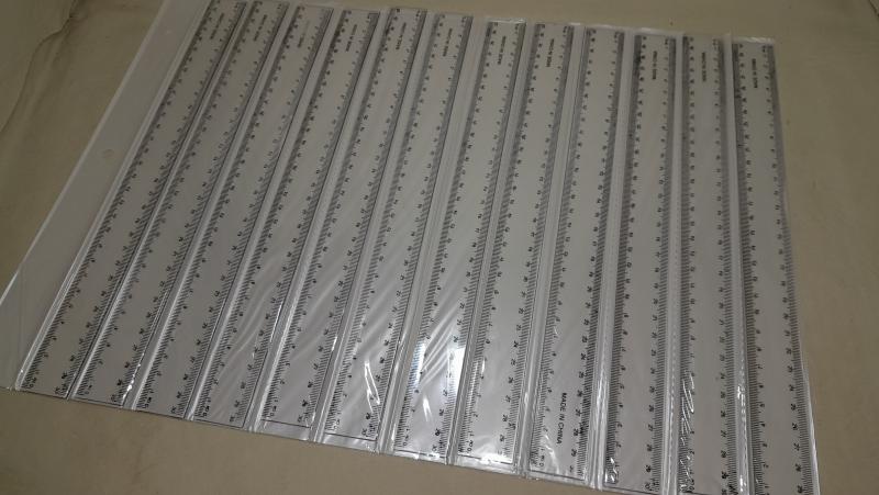 REGLA PLASTICA 30 CM X 12 UNID