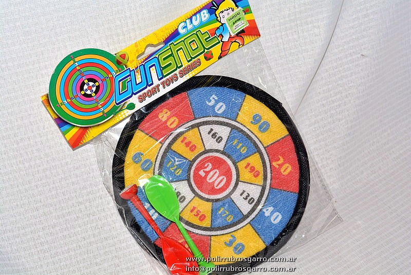 TIRO AL BLANCO C/DARDOS CON ABROJO 18 CM