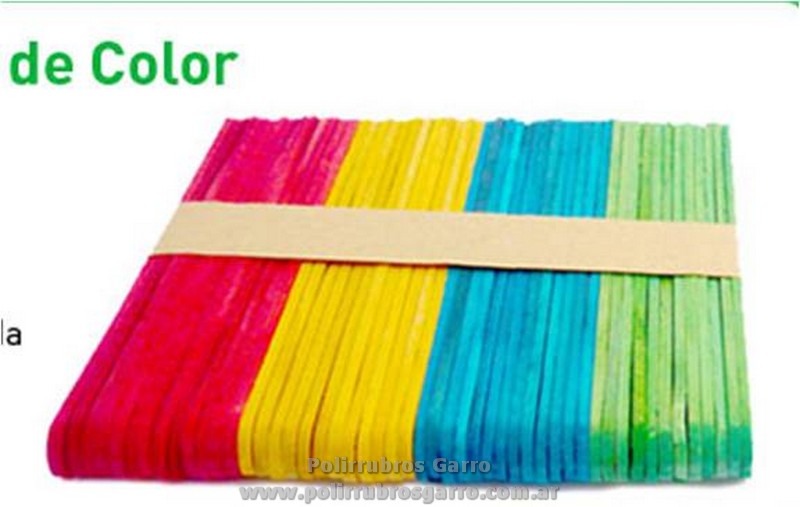 PALITO HELADO X 50 COLOR (AM*VE*AZ*ROJO)