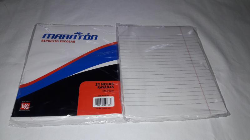 REPUESTO ESCOLAR MARATON X 24 HS RAYADO
