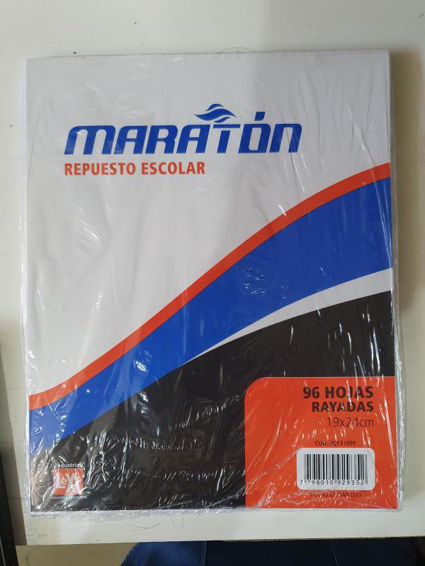 REPUESTO ESCOLAR MARATON X 96HS RAYADO
