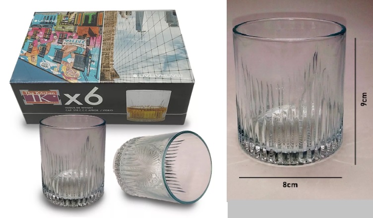 VASO WHISKY DUBLIN 310CC X 6 UNID