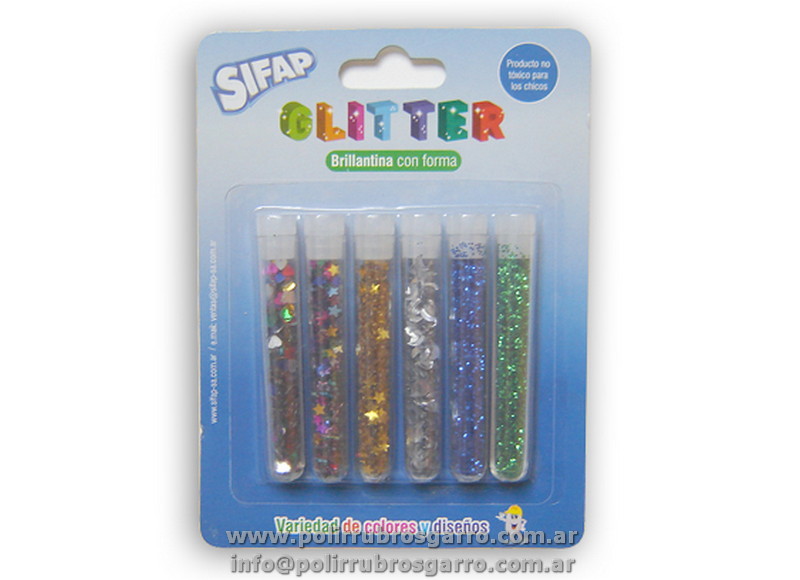 BRILLANTINA CON GIBRE X 6 TUBOS EN BLISTER