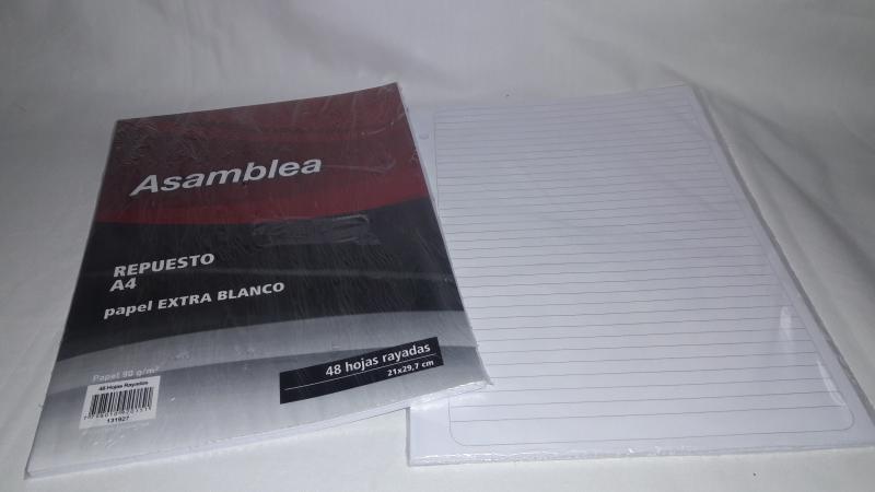 REPUESTO ASAMBLEA A4 5 PERF X 48 HS RAY/CUAD