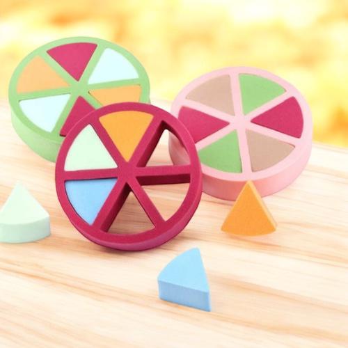 MAQUILLAJE *ESPONJA LATEX X 6 PZ -8*2 C/U TORTA