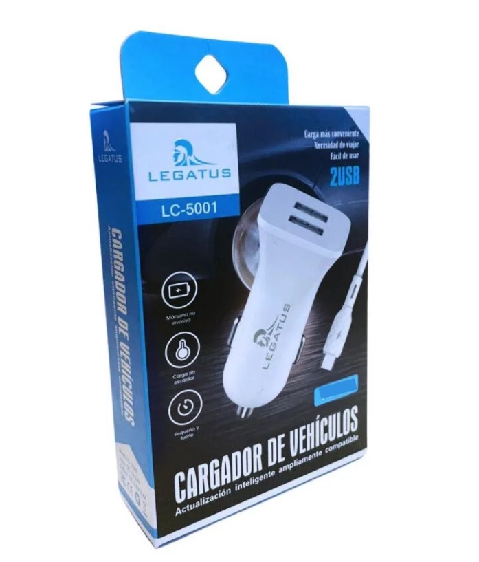 CARGADOR IPHONE P/AUTO 3.8 A