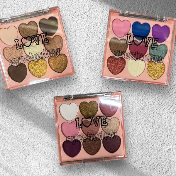 SOMBRA OJOS X 9 COLORES - CORAZONES