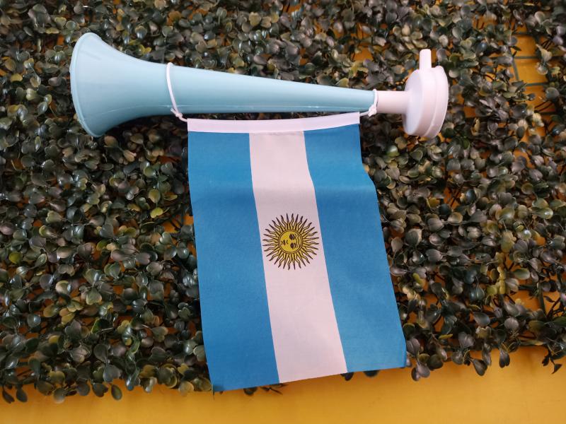 BUBUCELA C/BANDERA TELA ARGENTINA 28CM
