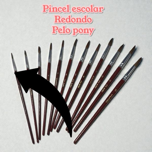 PINCEL ESCOLAR REDONDO Nº 0 PELO PONY