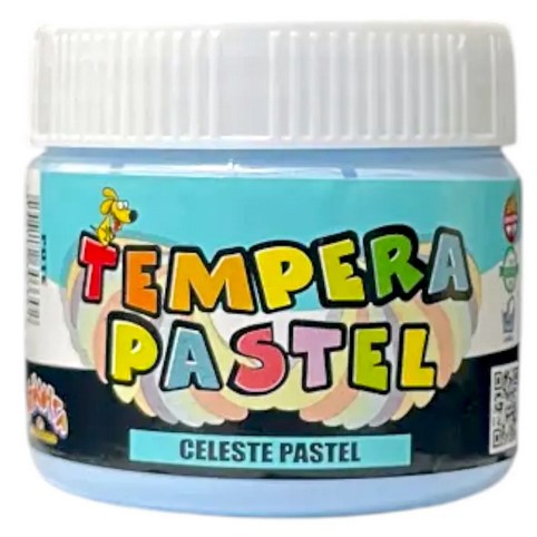 TEMPERA EN POTE 250 CC * PASTEL - 6 COLORES
