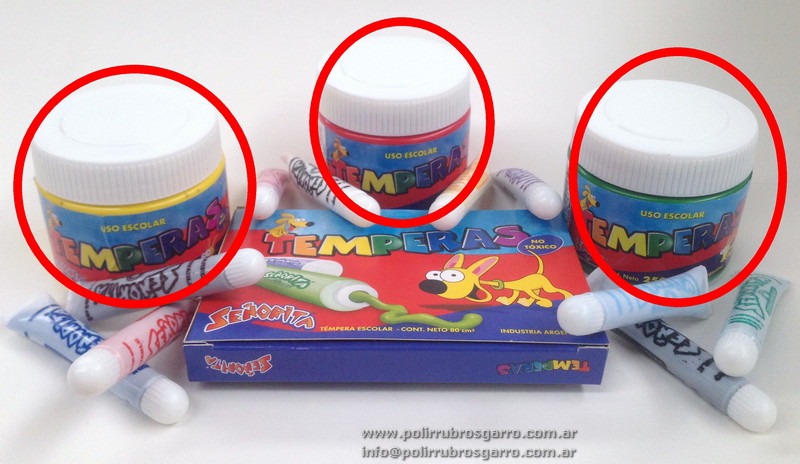 TEMPERA EN POTE 250 CC * 15 COLORES