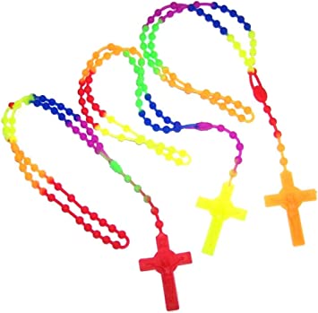 ROSARIO SILICONA MULTICOLOR  X UNID