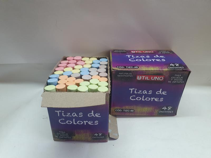 TIZAS COLORES X 48