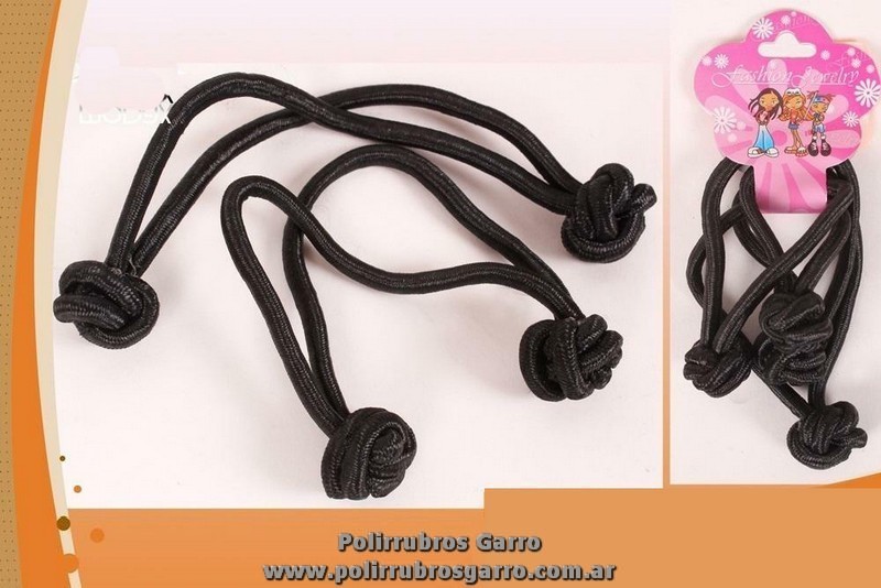 COLITA ELASTICO X PAR NEGRAS/BLANCAS