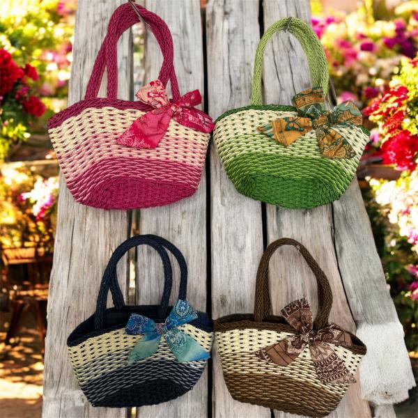 BOLSO PLAYERO DE NENA CHICO C/MOÑO 28*15CM