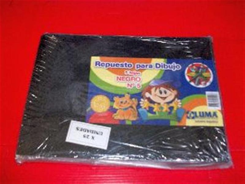 REPUESTO CANSON LUMA Nº 5 NEGRO X 5 HS