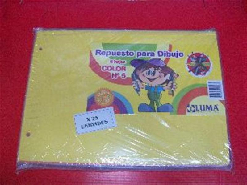 REPUESTO CANSON LUMA Nº 5 COLOR  X 6 HS