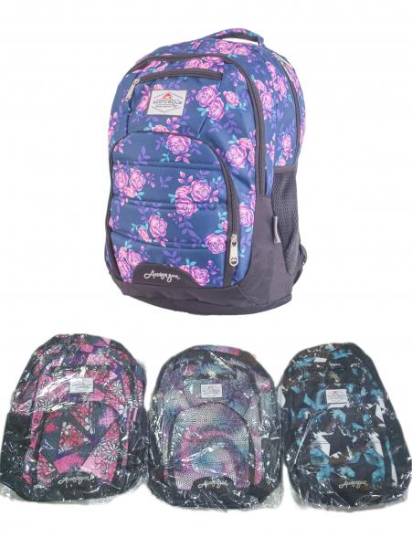 MOCHILA ESTAMPADA 2 DIVISIONES/2 LATERALES/FORNTALES 45X30X15CM