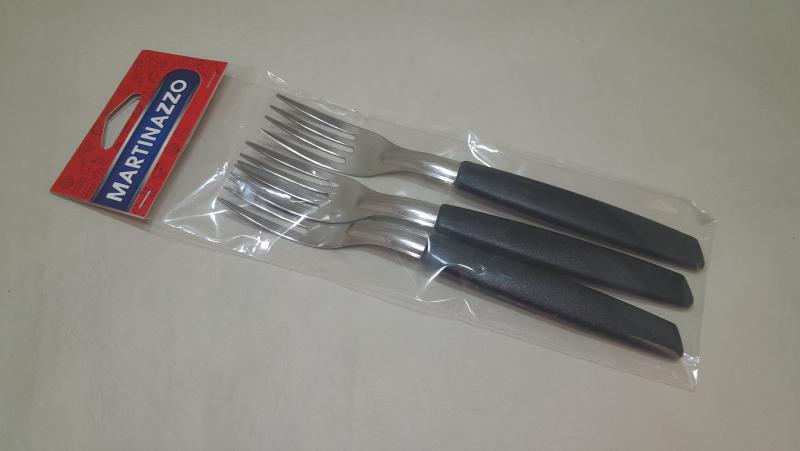 PIEMONTE * TENEDOR NEGRO X 3 EN BOLSA