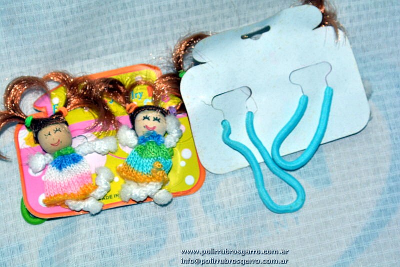 COLITA X 2 C/MUÑECA DE VESTIDO A RAYAS