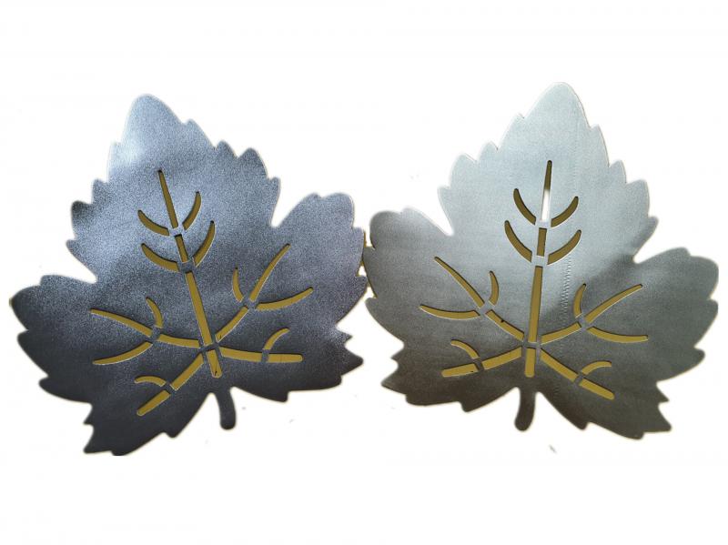 INDIVIDUAL HOJAS PLATA/DORADO 38X38CM
