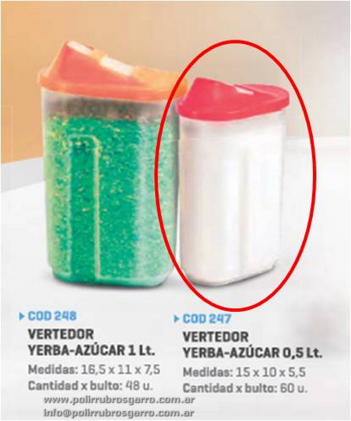 VERTEDOR PLASTICO 0.50 LTS - 15*10