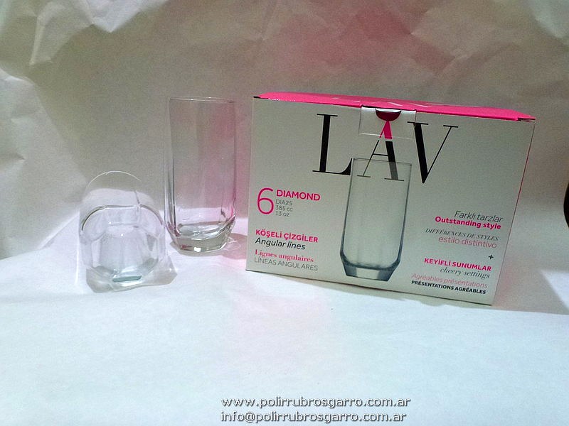 VASO X 6 DIAMOND T/LARGO 385 CC