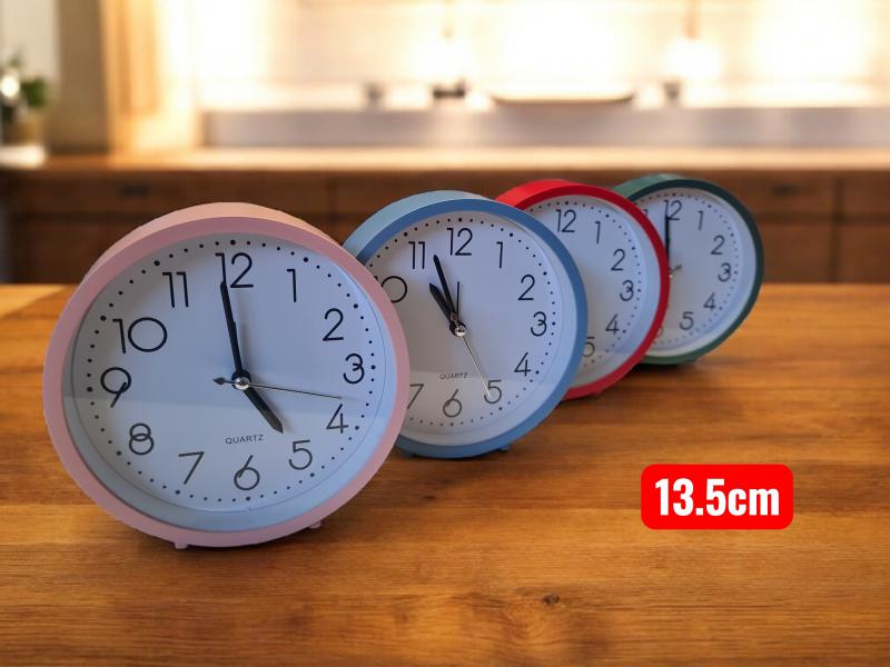 RELOJ DESPERTADOR REDONDO COLOR 13.5CM