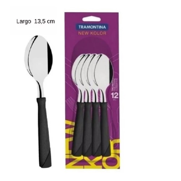 TRAMONTINA * NEW COLOR CUCHARA M/NEGRO * BLX12