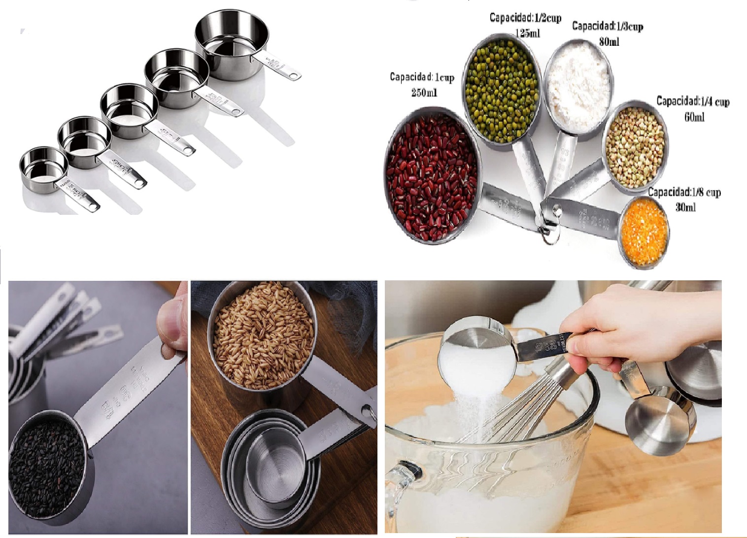 A INOX * CUCHARAS MEDIDORAS X 5 UNID