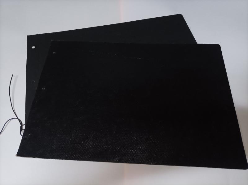 CARPETA Nº6 FIBRA NEGRA C/CORDON