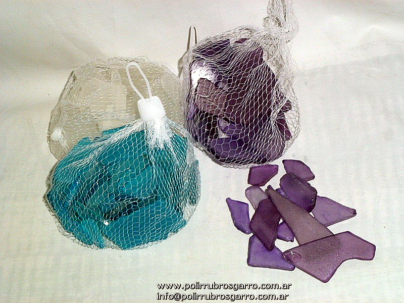 GEMAS DE VIDRIO OPACO DE COLORES PARTIDAS