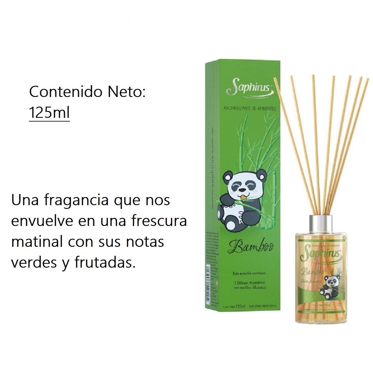 DIFUSOR 125ML SAPHIRUS BAMBOO