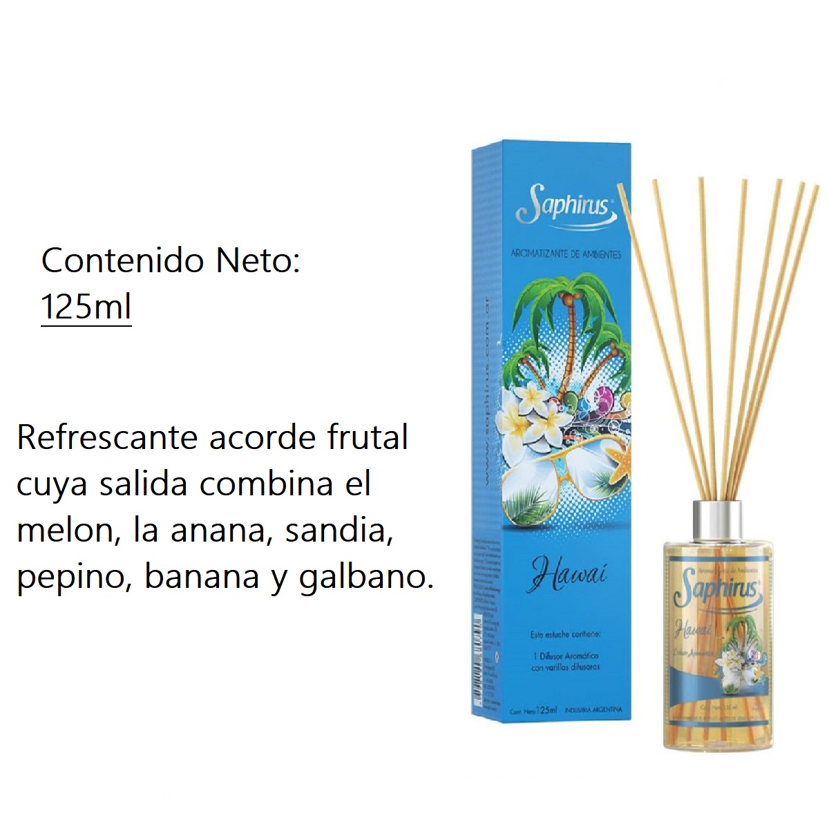 DIFUSOR 125ML SAPHIRUS LAVANDA