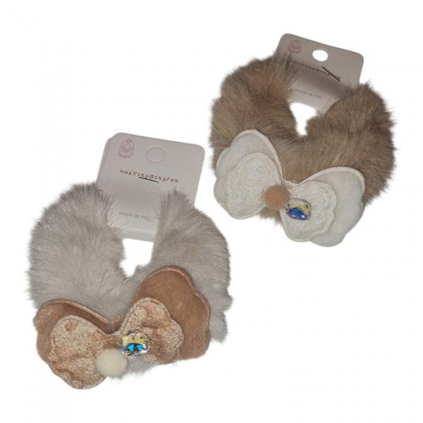 COLITA PELUCHE MOÑO STRASS X UNID