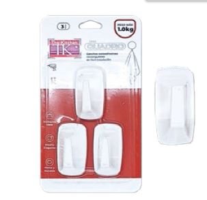 PERCHAS ADHESIVAS BLANCAS X 3 UNID (HASTA 1KG)