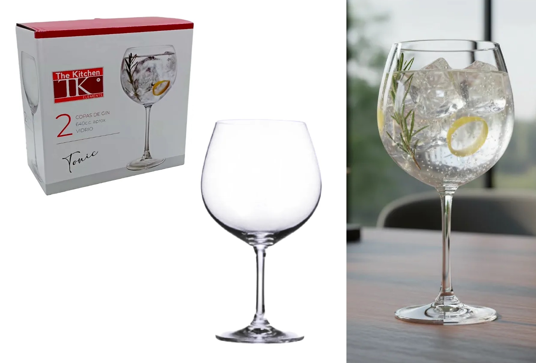 COPA TRAGO GIN 640ML X 2 UNID