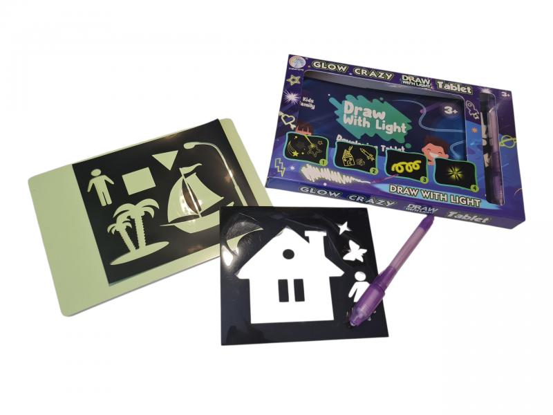 PIZARRA MAGIA LAPIZ CON LUZ 23X15CM