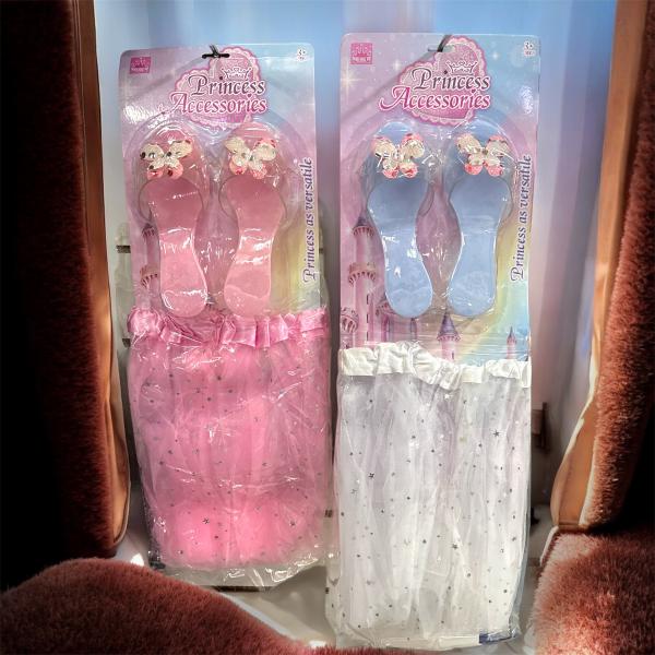 PRINCESA * SET DE POLLERA Y ZAPATOS EN BLISTER